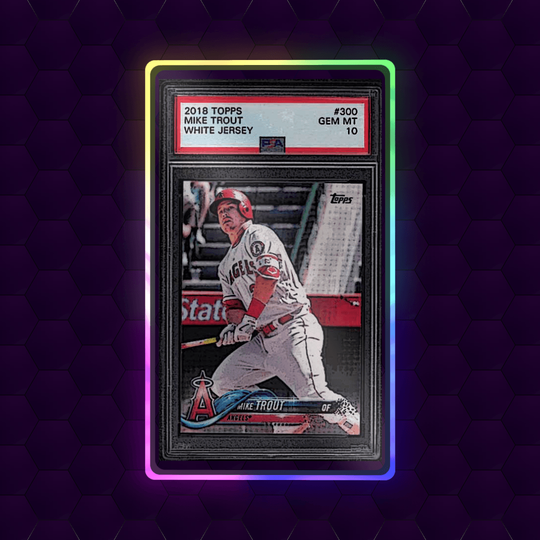 2018 TOPPS #300 MIKE TROUT WHITE JERSEY PSA 10 GEM MT