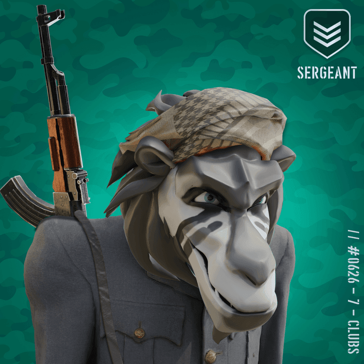 Angry Black Sergeant Baboon #626