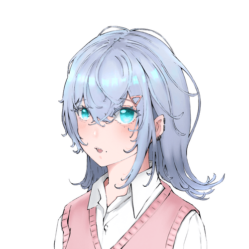 Blue hair girl