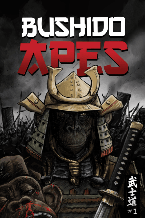 Bushido Apes Comic #1, Cover. 