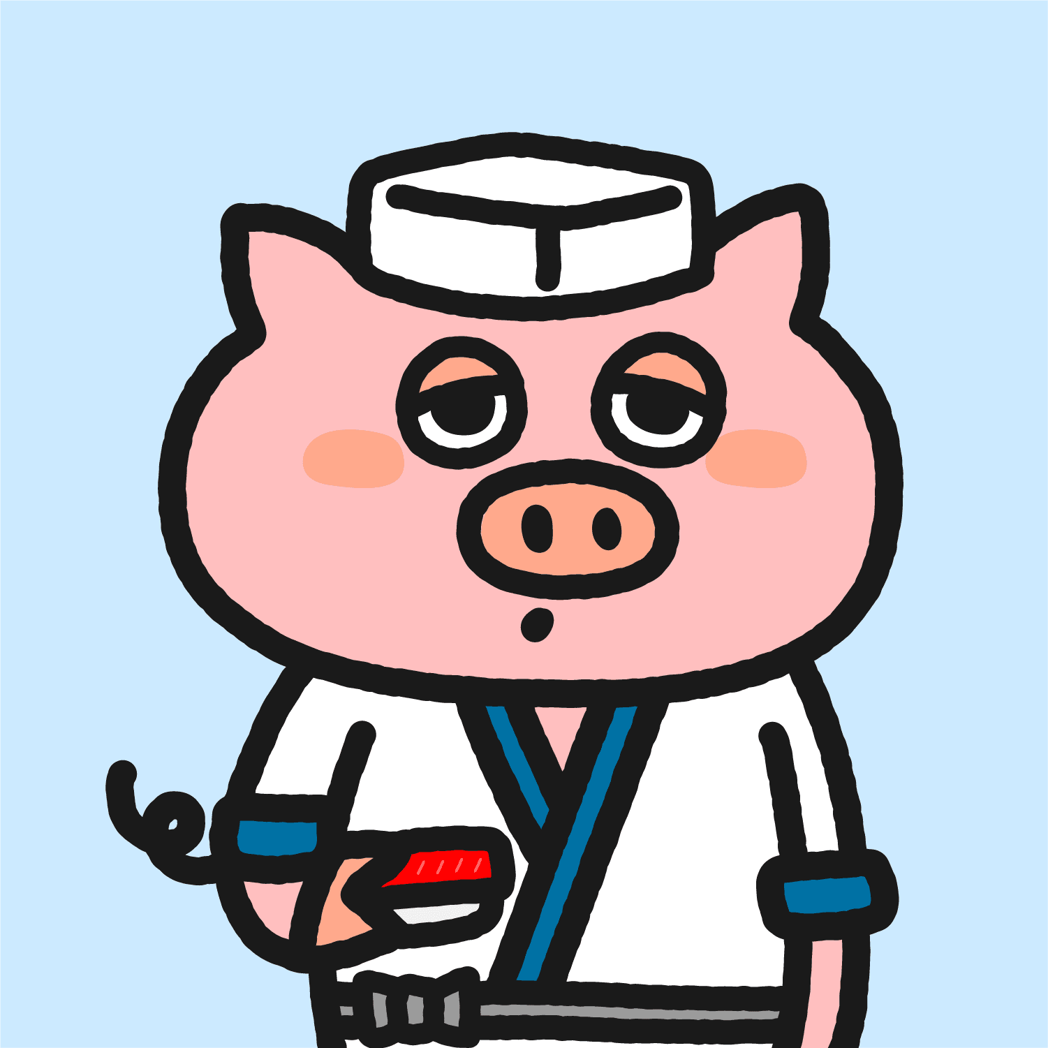 Cute Pig #16 Sushi Chef