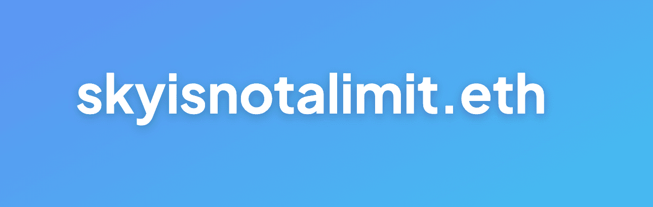 SKYISNOTALIMIT Banner