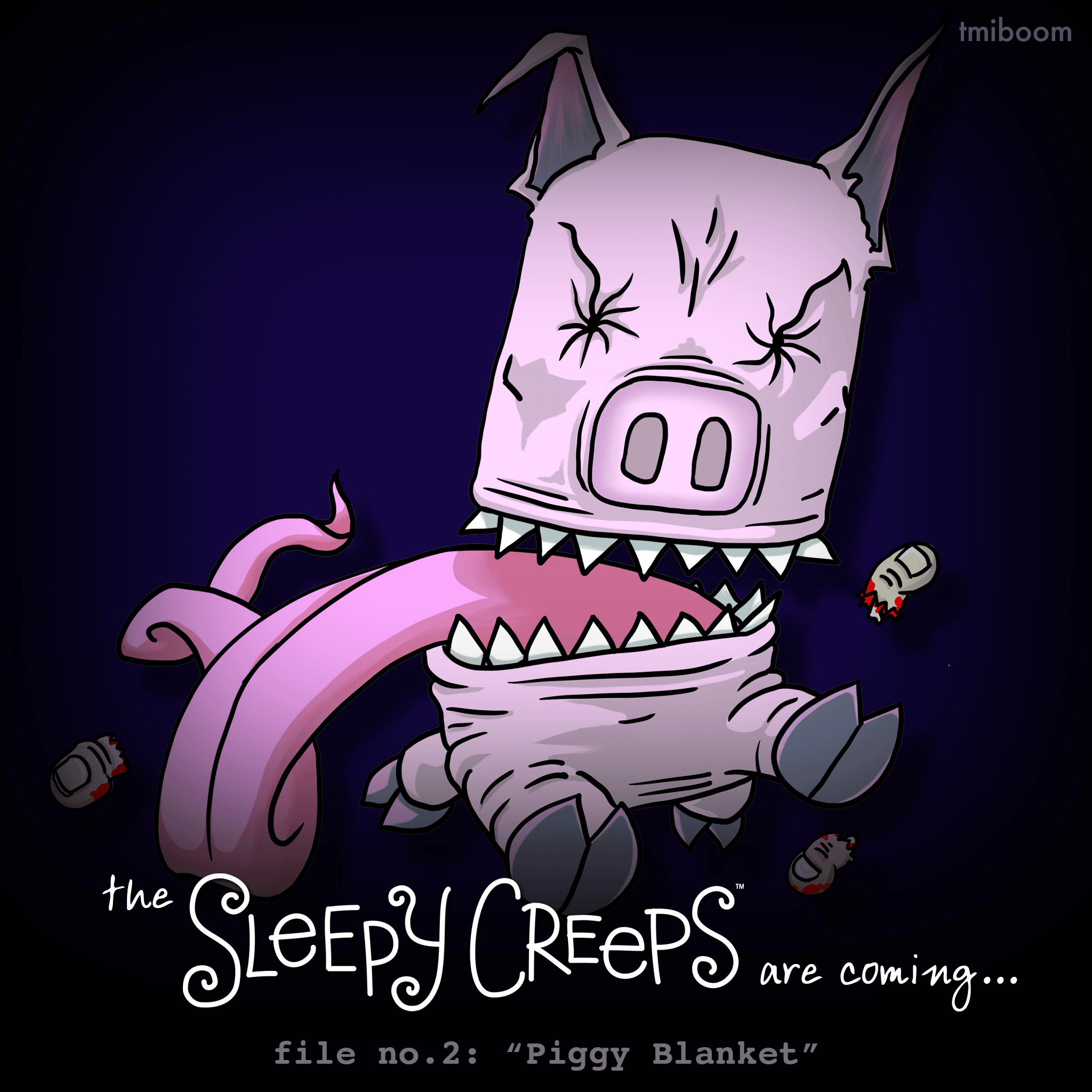 “Piggy Blanket” no.001 (Sleepy Creeps)