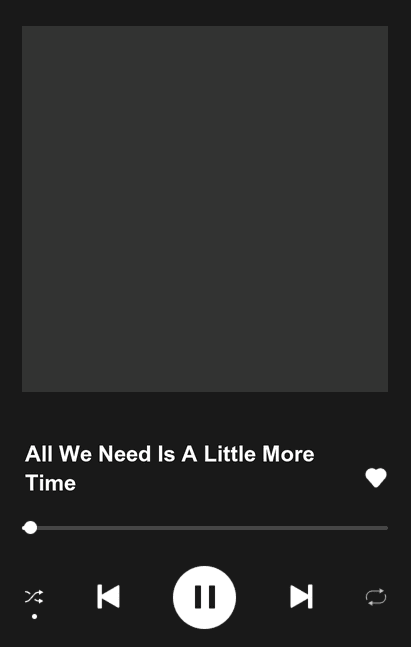 All We Need Is A Little More Time