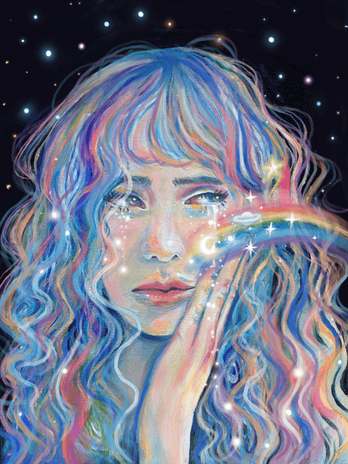 woman and watercolor