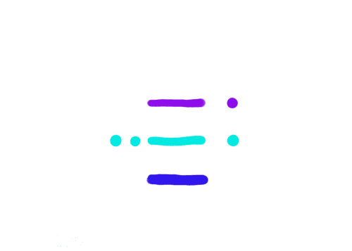 Morse Code "NFT".  Limited Edition, Purple, Aqua, Blue.  #1 of 3