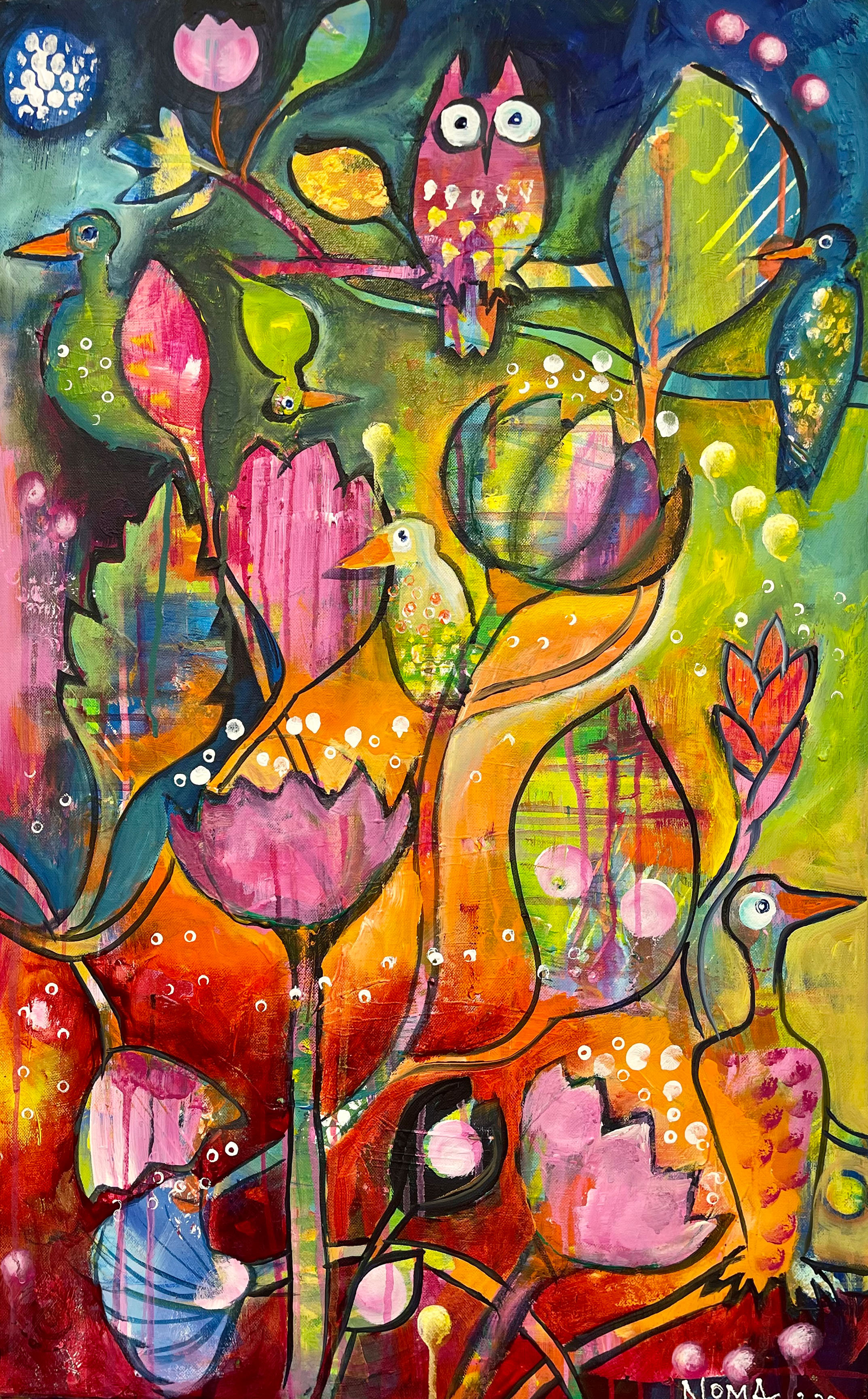 Birds and Flowers, original