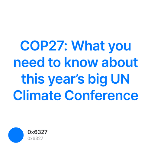 COP27: What You Need To Know About This Year’s Big UN Climate ...