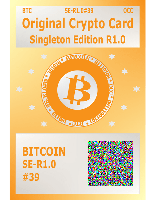 *Original Crypto Card*BITCOIN*SE-R1.0#39*BTC*