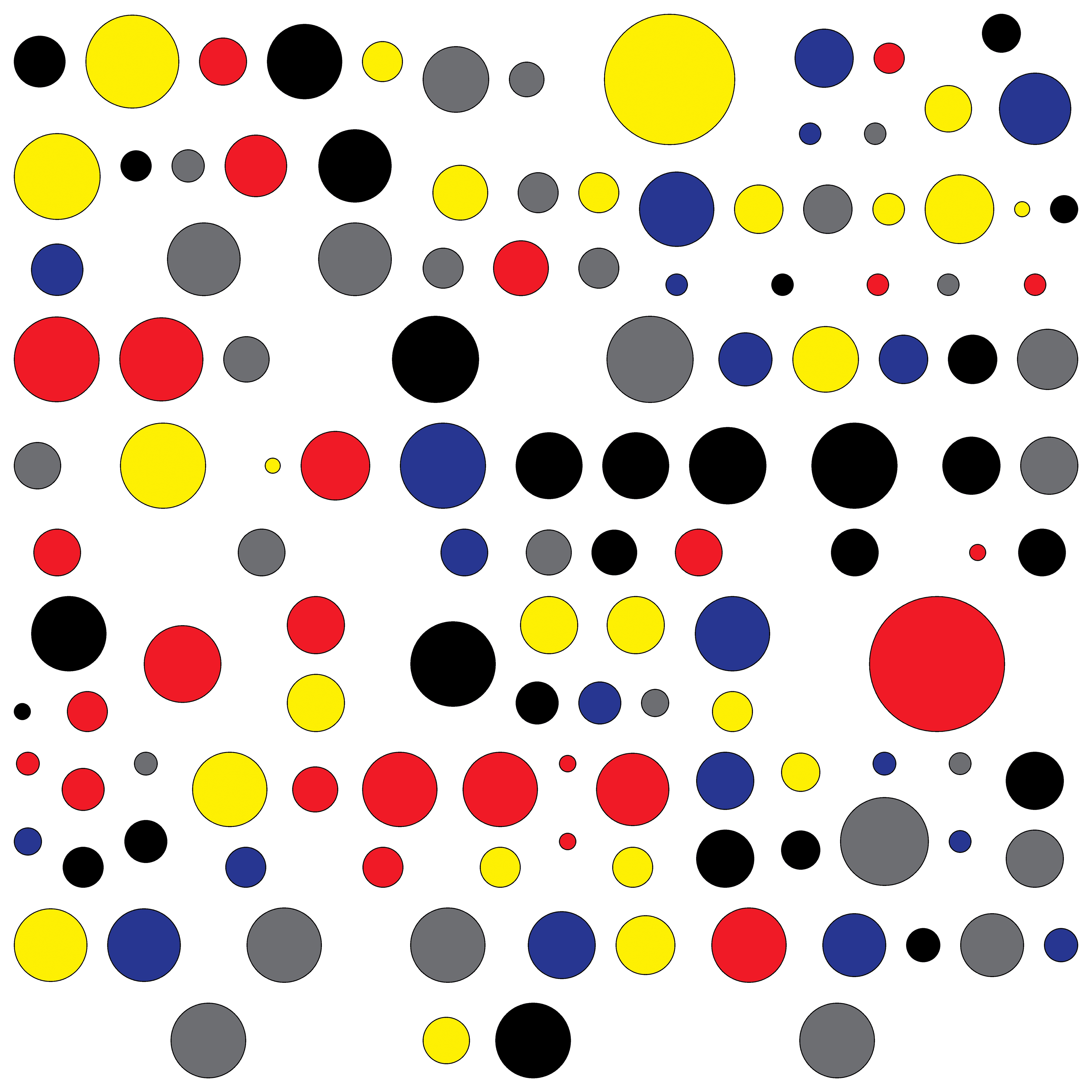 'Mondrian Bubbles' - Limited Edition - MooniTooki Project - Abstract NFT Art @ 6480 x 6480 pixels.