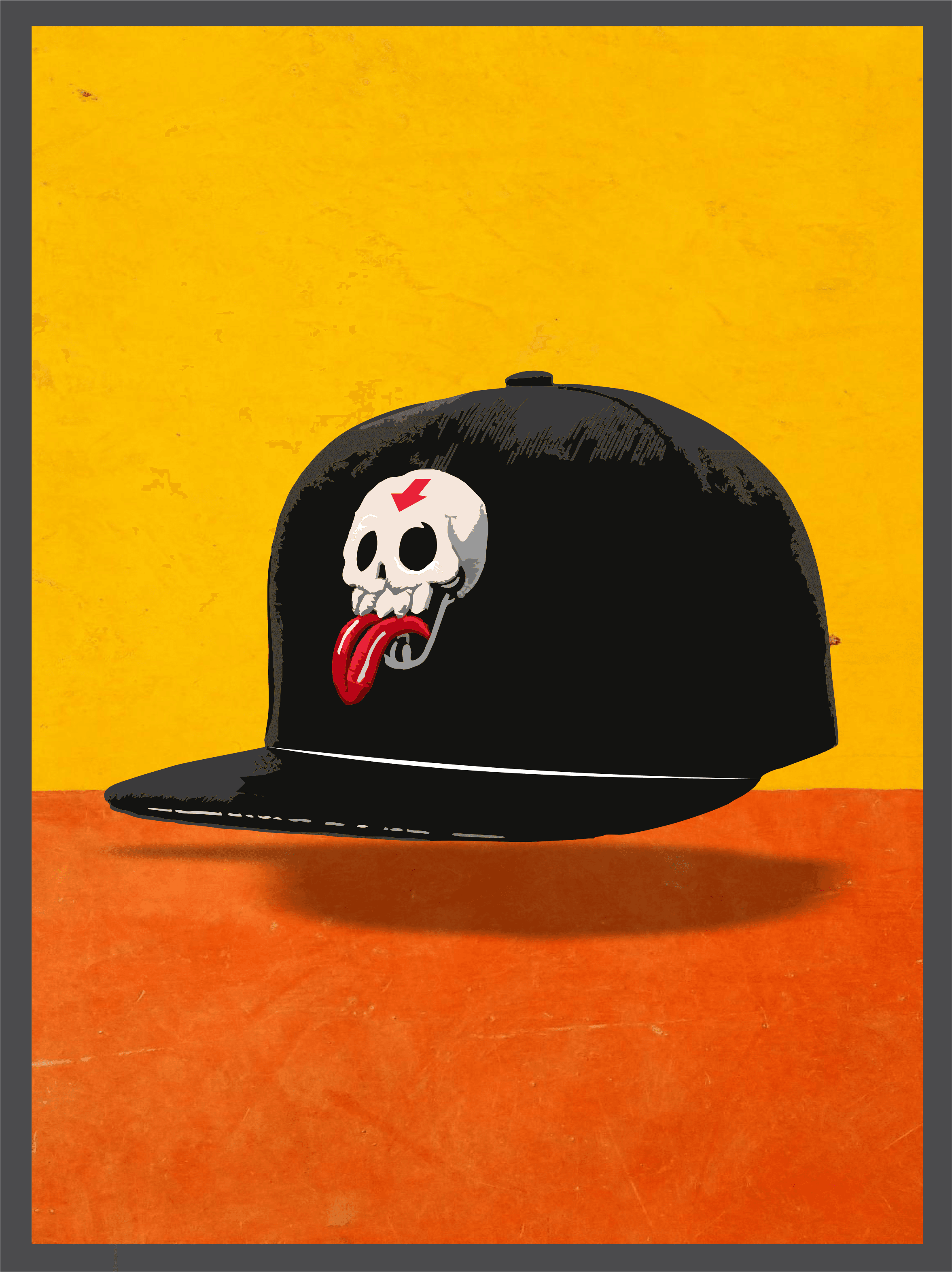Rock Skull Cap with Tongue #1