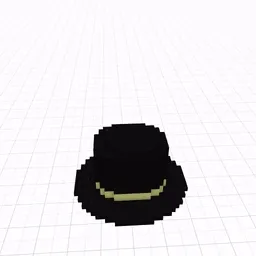 Black Top Hat With Feather