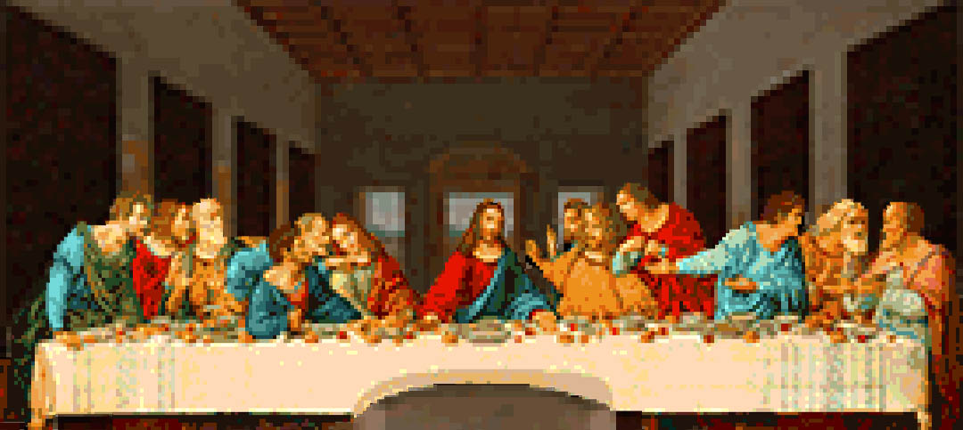 The last supper pixelart