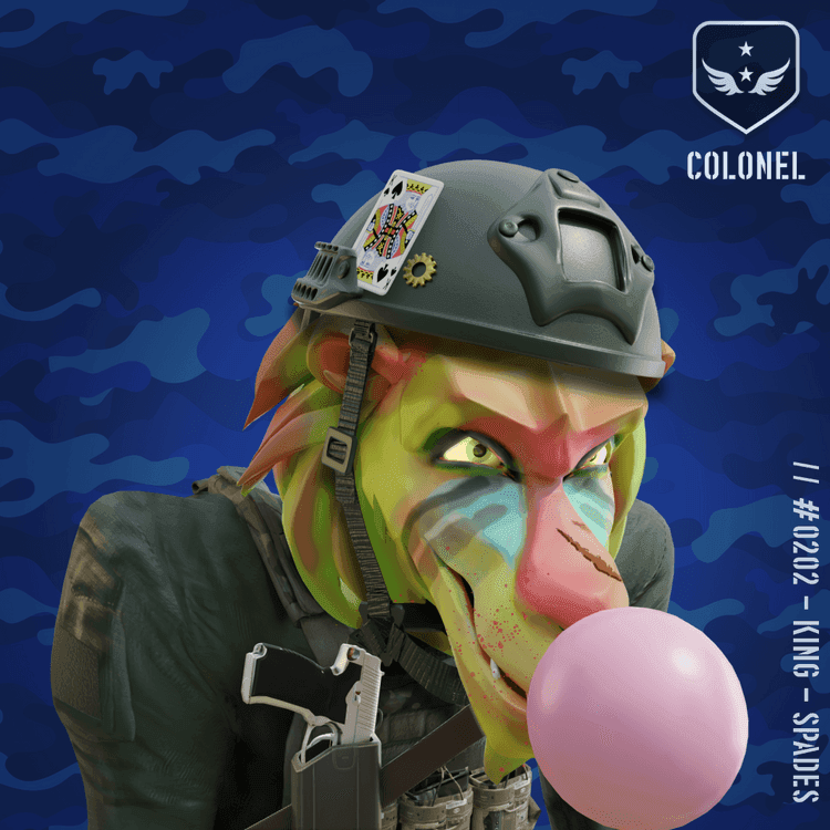 Angry Zombie Colonel Baboon #202