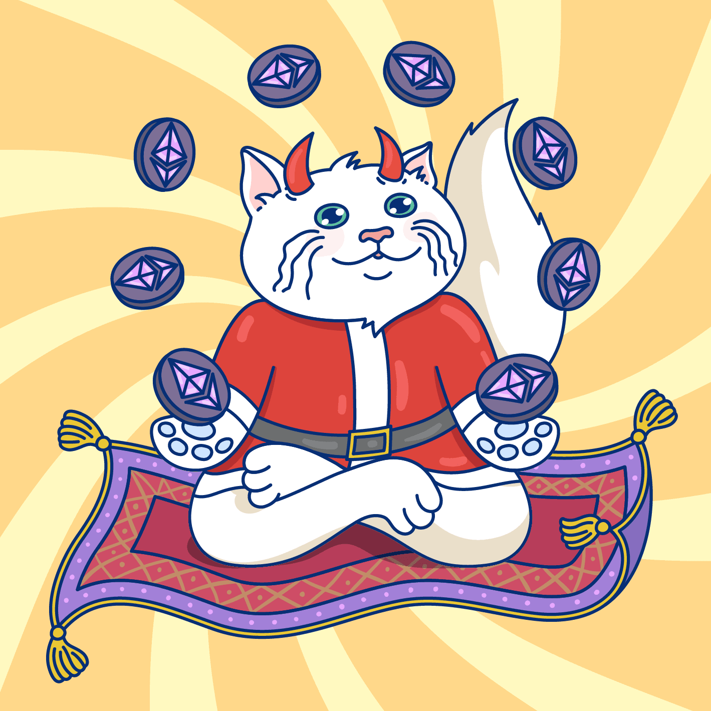 Meditating Cat #70