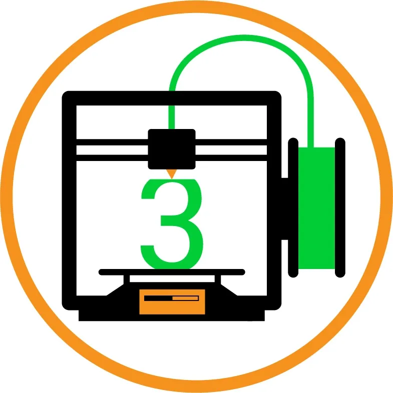 2D Animated 3D Printing Logo - "3"
