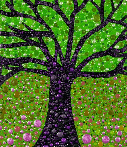 Path of Life - Green and Pink