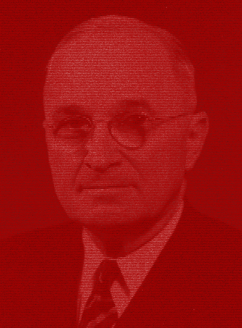 ArtBot art President Harry S. Truman Red 1/1 Rare Unique