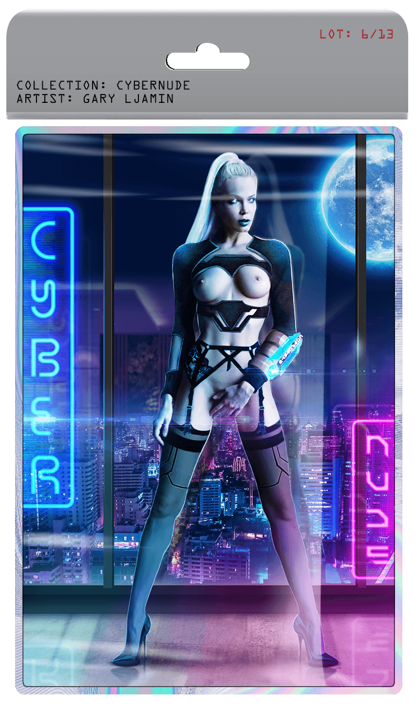 Cybernude playing cards - NFT token - 6 out of 13
