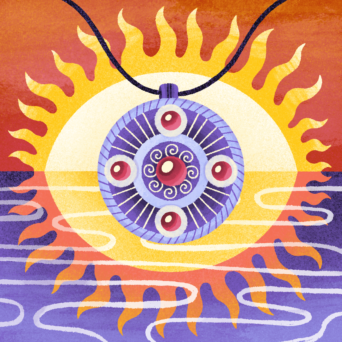 "Vortex Sun" Amulet of Reflection