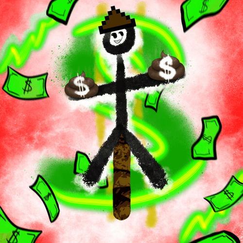 Bobby Sticks on shit stick (ShitNFTs collab) 050
