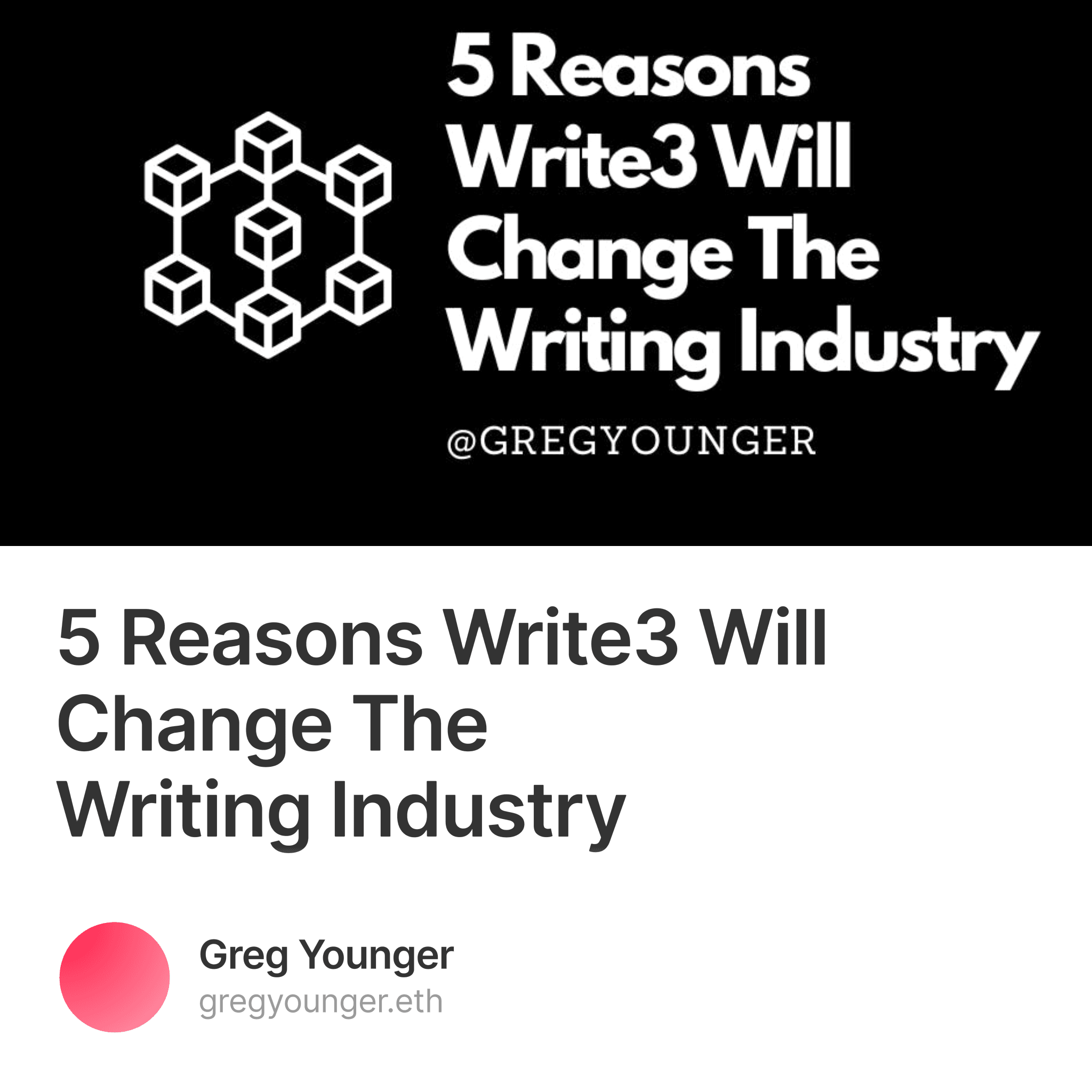 5 Reasons Write3 Will Change The Writing Industry 1/50