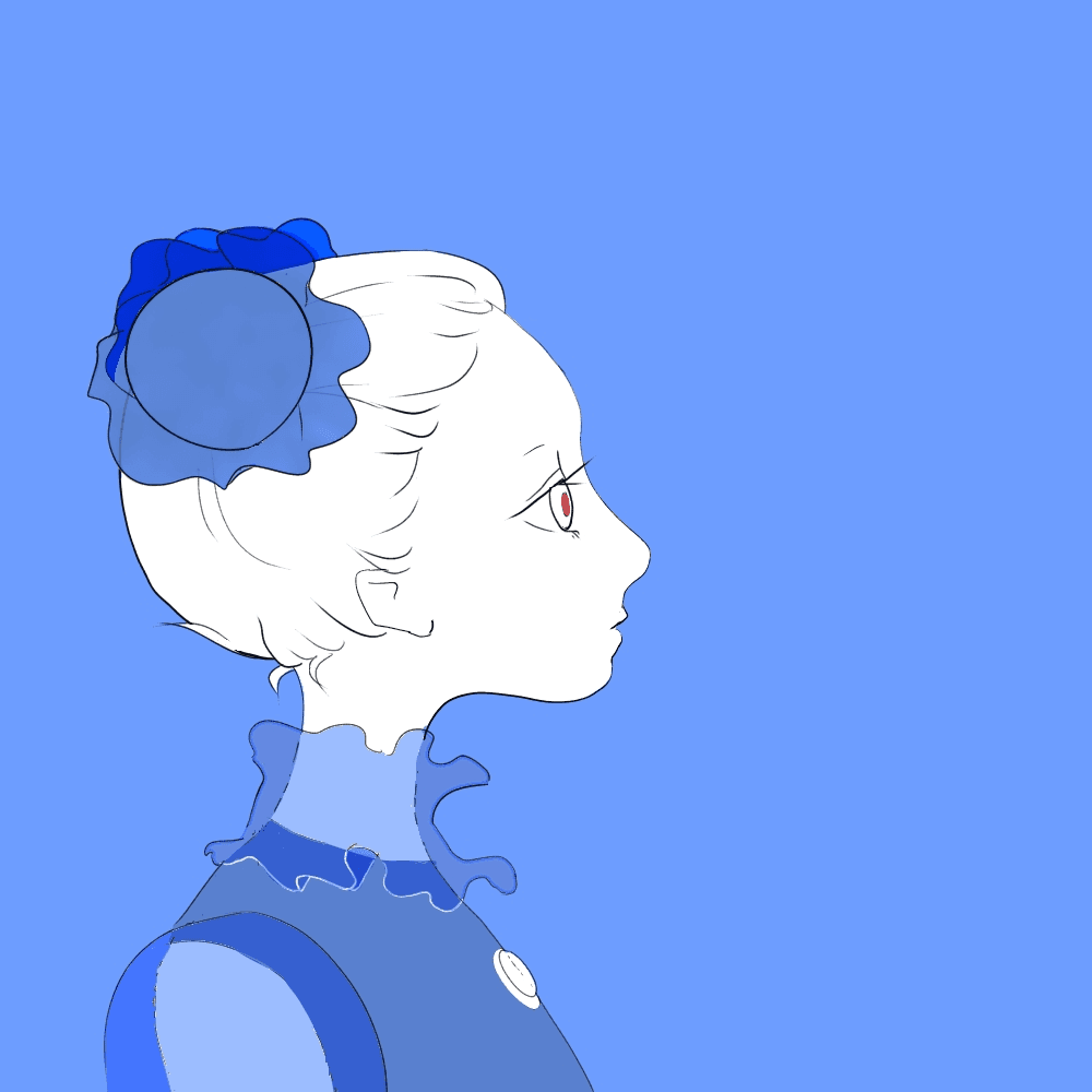 Headdress #002  - Shinyon cover : Blue - シニヨンカバー（青）