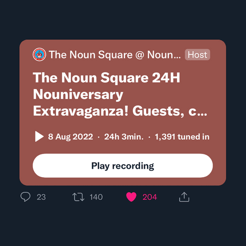 The Noun Square 24hr Nouniversary Extravaganza!