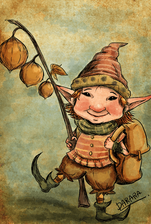 little elf in autumn