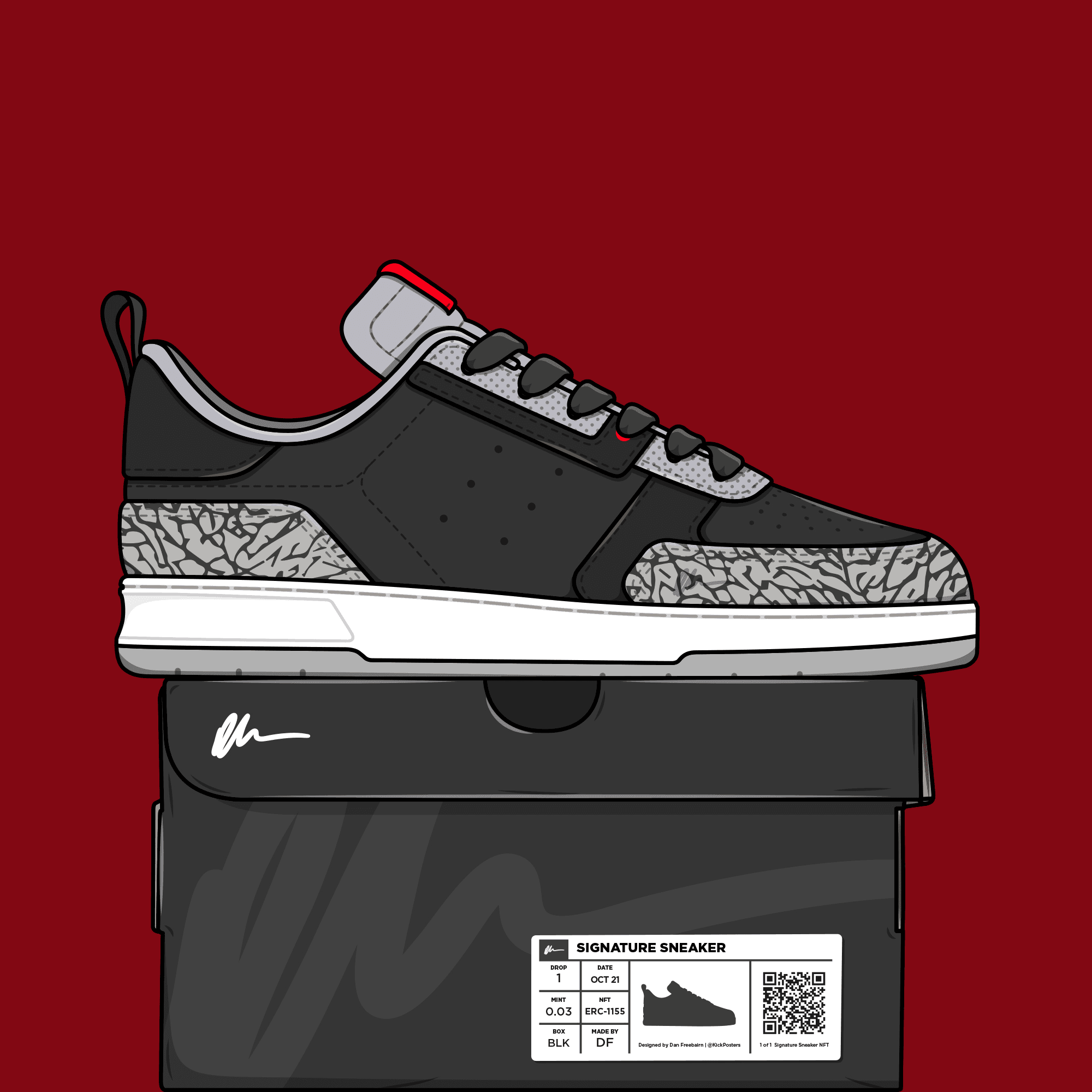Signature Sneaker 'Cement' - #029