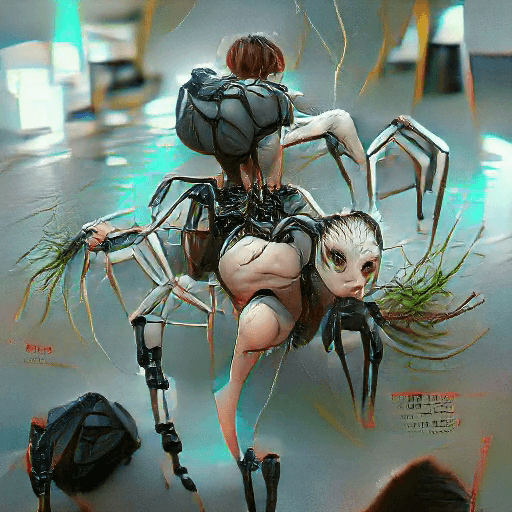 Robotic Spider-Human-Hybrid - WktMagnoliaTurnip (working title) V3 | OpenSea