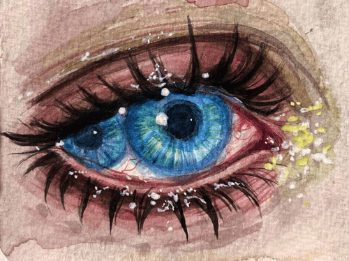 Watercolor eye "Two"