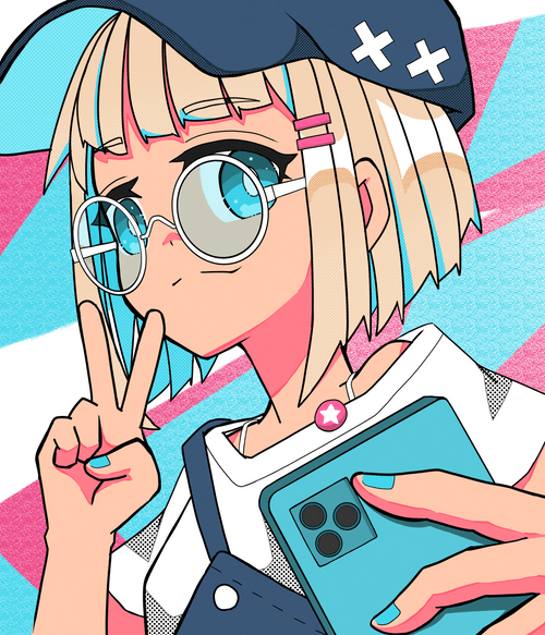 Blue Sunglasses Girl