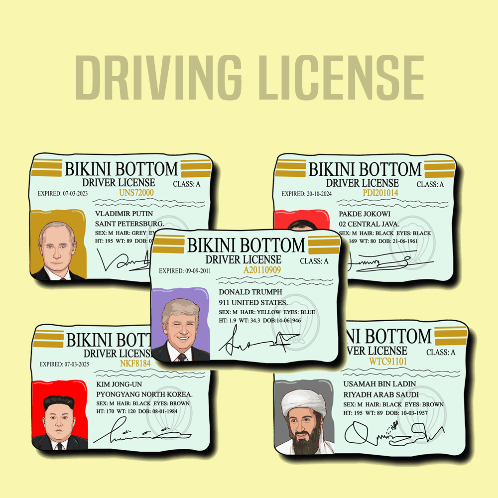 Driving License Bikini Bottom Collection OpenSea