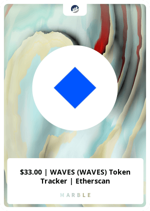 $33.00 | WAVES (WAVES) Token Tracker | Etherscan
