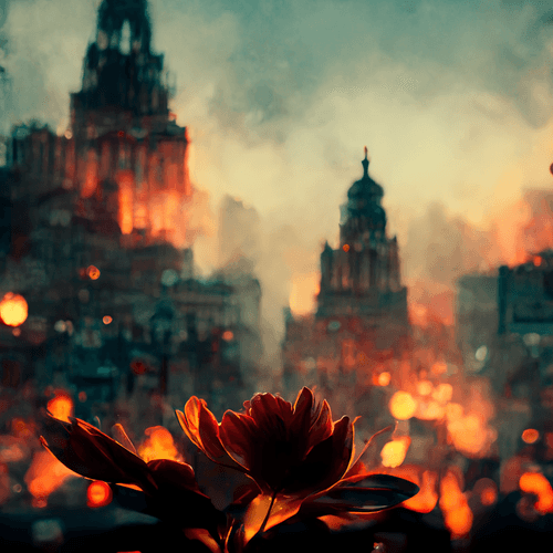 Magic morning in the city