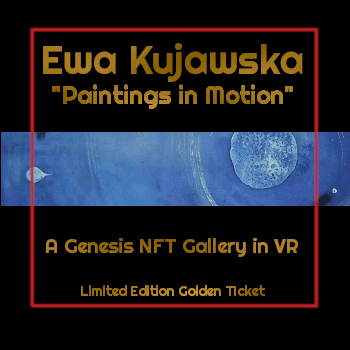 Golden Ticket to "Paintings in Motion" - VR NFT Gallery