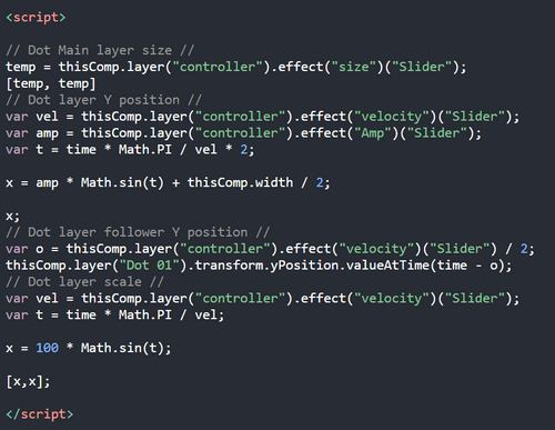 Aexpression: Code based animation