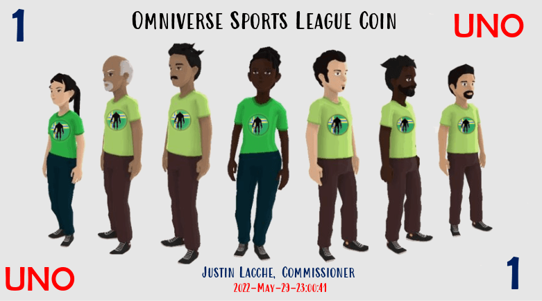 One (1) Omniverse Sports League Coin | Español