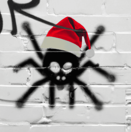 Spider in xmas hat