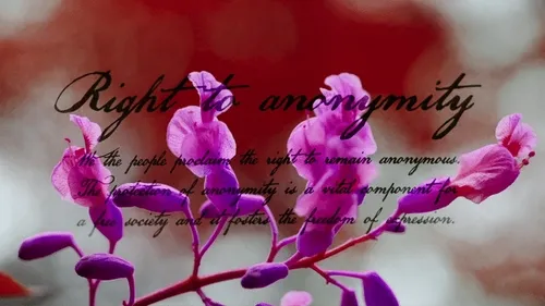 Right to Anonymity - Freedom Flowers - Pink
