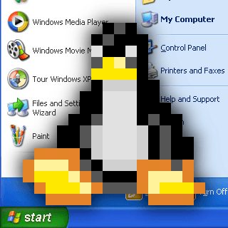 Tux visits the Windows XP Start Menu - #1000