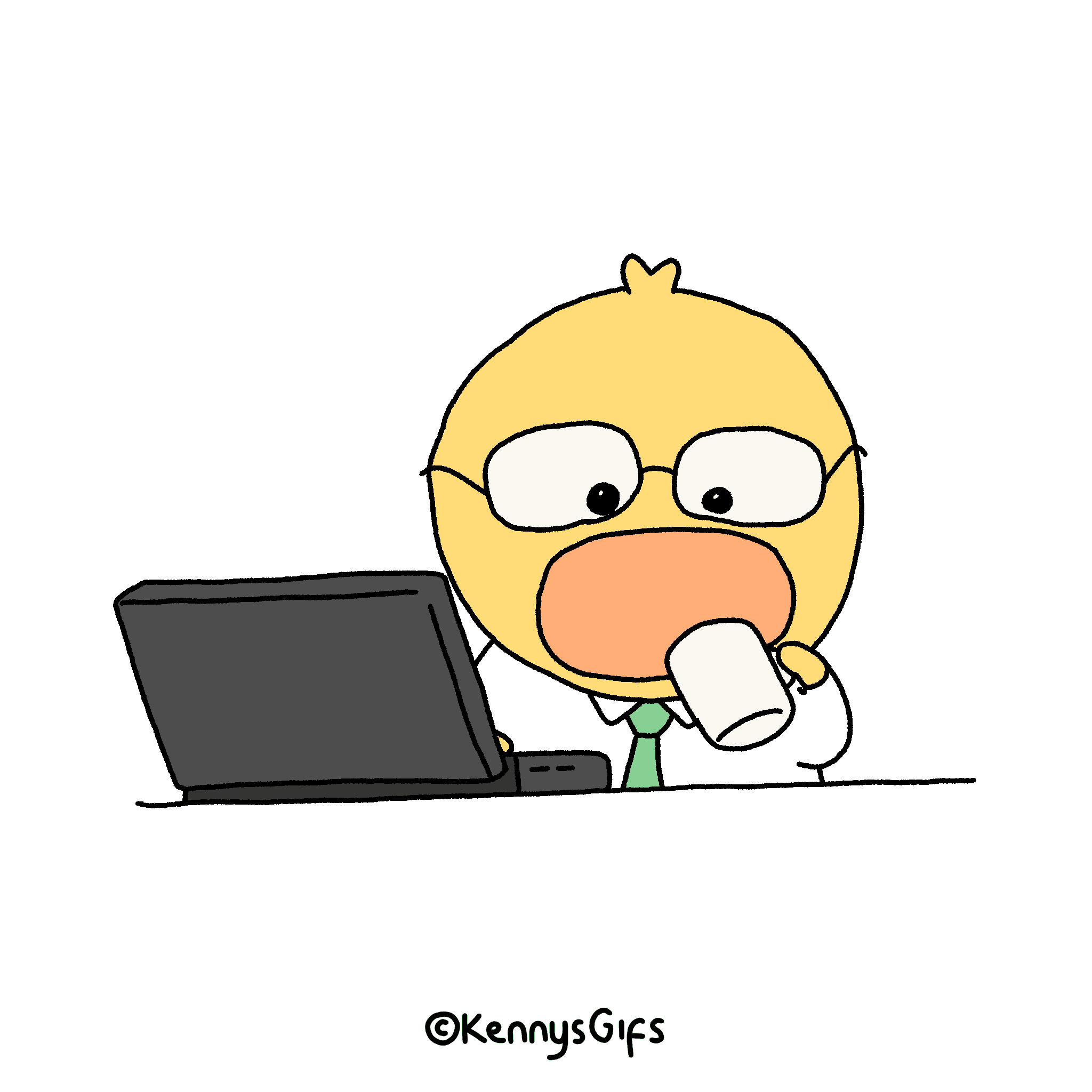 Duck at work