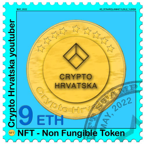 NFT - Crypto Hrvatska Youtuber as Postage Stamp #0422