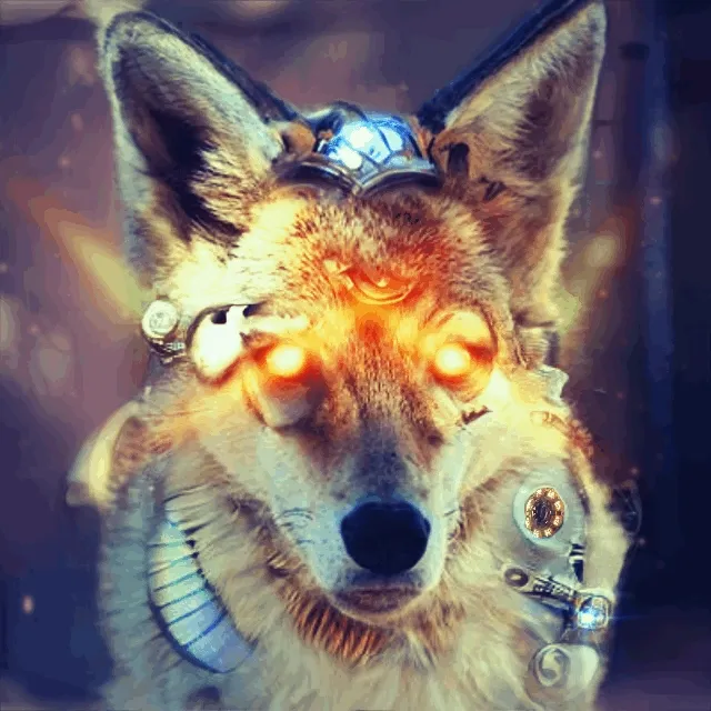 Steampunked #050 - Steampunk Coyote