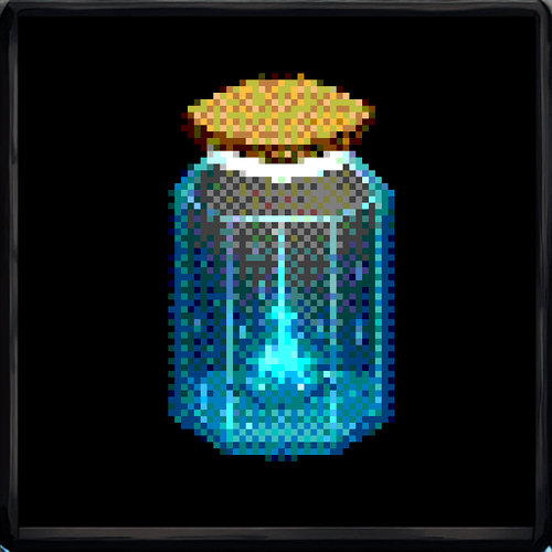 small blue potion