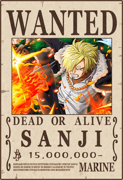 One Piece Wanted Poster, One Piece Wanted poster transparent