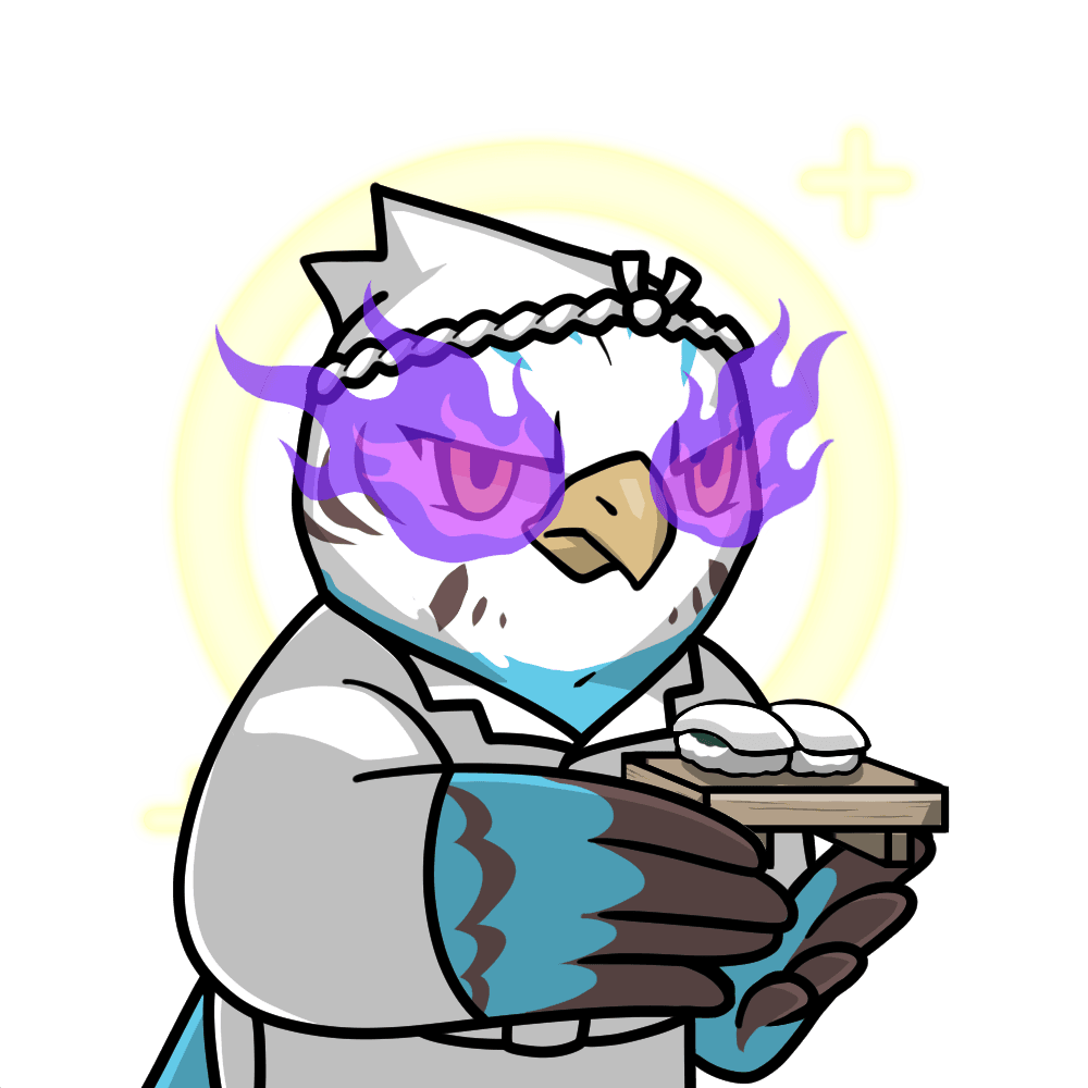 Narukami-Osushi shokunin-Blue budgie #04764