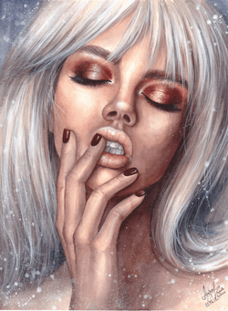 Watercolor erotic girls collection image