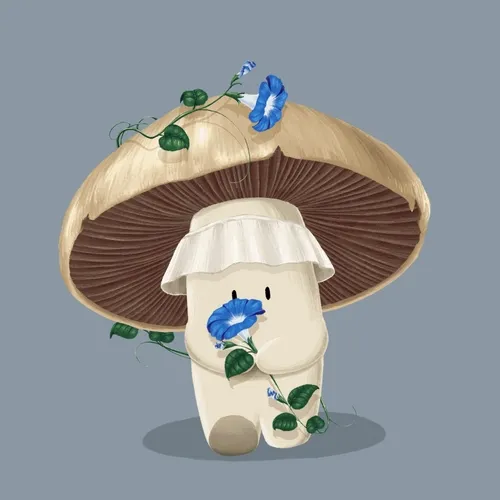 Mushrooms and Flowers #018